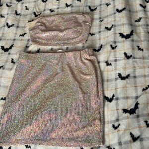 2 peice set pink size M